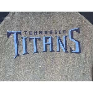 Tennessee Titans NFL Team Apparel Men's‎ 1/4 Zip Poly Hooded Grey Navy Size M